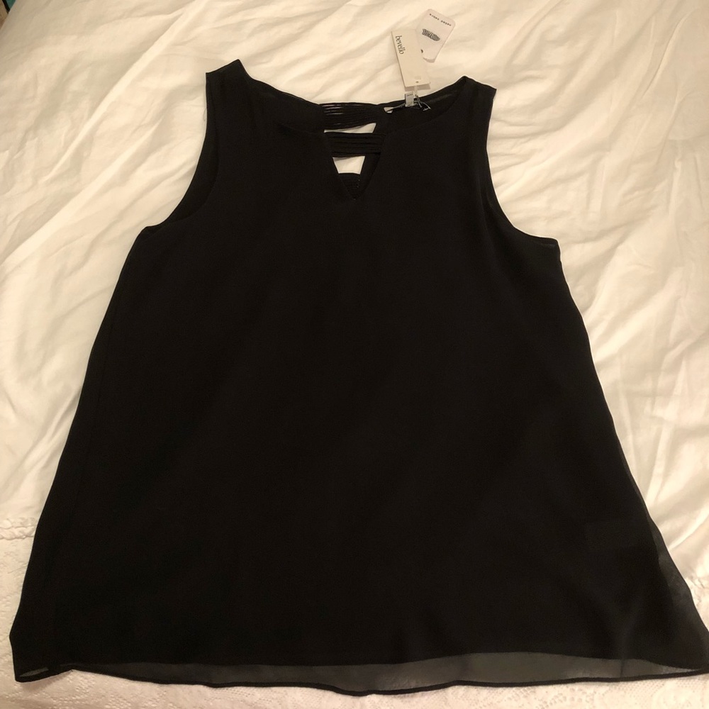 Naked zebra black tank top